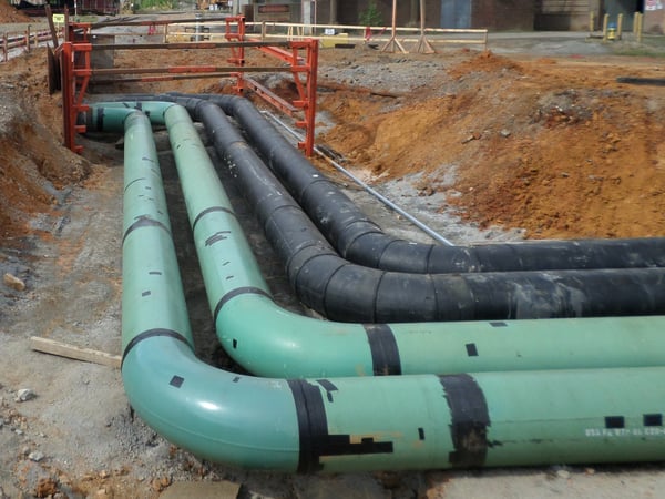 30-in Cooling Water Pipe Installation Complete