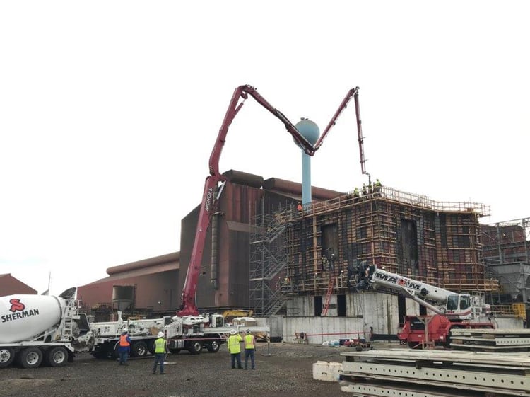 Gas Cleaning Plant Stack Concrete Pour